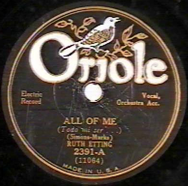 78-All Of Me - Oriole 2391-A 2